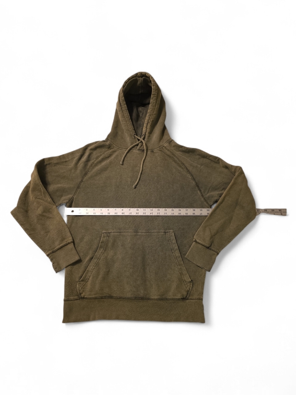 Men's Olive Pullover Hooded Sweatshirt